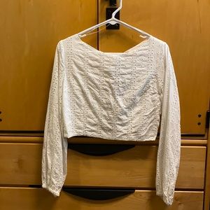 White crop top